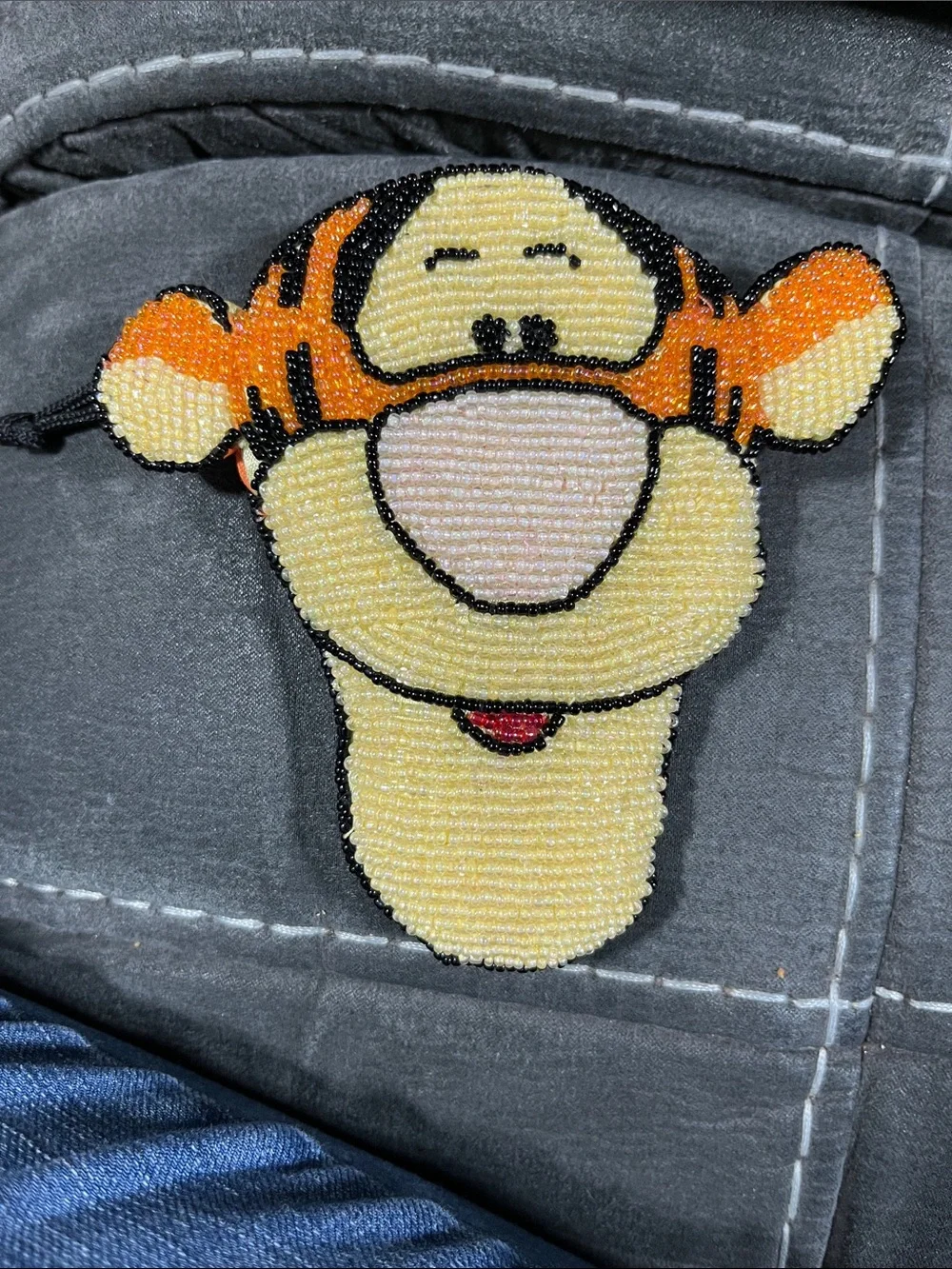Disney Tigger Beaded Character Coin Pouch in Orange and Yellow